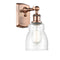 Ellery Sconce shown in the Antique Copper finish with a Seedy shade