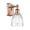 Brookfield Sconce shown in the Antique Copper finish with a Clear shade