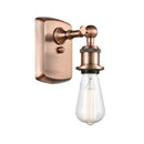 Bare Bulb Sconce shown in the Antique Copper finish