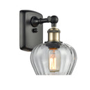 Fenton Sconce shown in the Black Antique Brass finish with a Clear shade