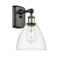 Ballston Dome Sconce shown in the Black Antique Brass finish with a Clear shade