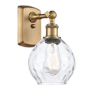 Waverly Sconce shown in the Brushed Brass finish with a Clear shade