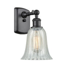 Hanover Sconce shown in the Matte Black finish with a Mouchette shade