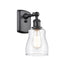 Ellery Sconce shown in the Matte Black finish with a Clear shade