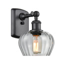 Fenton Sconce shown in the Matte Black finish with a Clear shade