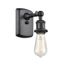 Bare Bulb Sconce shown in the Matte Black finish