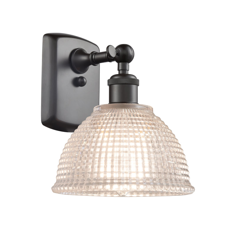 Arietta Sconce shown in the Oil Rubbed Bronze finish with a Clear shade