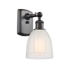 Brookfield Sconce shown in the Oil Rubbed Bronze finish with a White shade