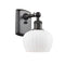 Fenton Sconce shown in the Oil Rubbed Bronze finish with a Matte White shade