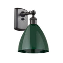 Plymouth Dome Sconce shown in the Oil Rubbed Bronze finish with a Green shade