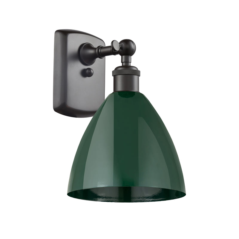 Plymouth Dome Sconce shown in the Oil Rubbed Bronze finish with a Green shade