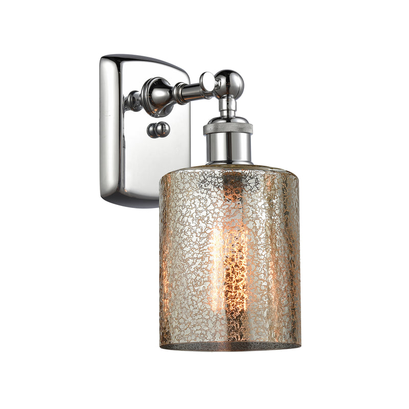 Cobbleskill Sconce shown in the Polished Chrome finish with a Mercury shade