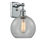 Athens Sconce shown in the Polished Chrome finish with a Clear shade