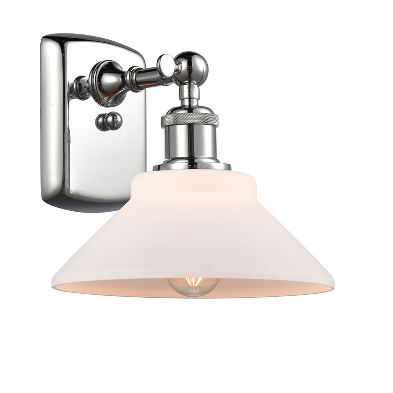 Orwell Sconce shown in the Polished Chrome finish with a Matte White shade