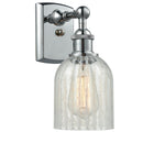 Caledonia Sconce shown in the Polished Chrome finish with a Mouchette shade