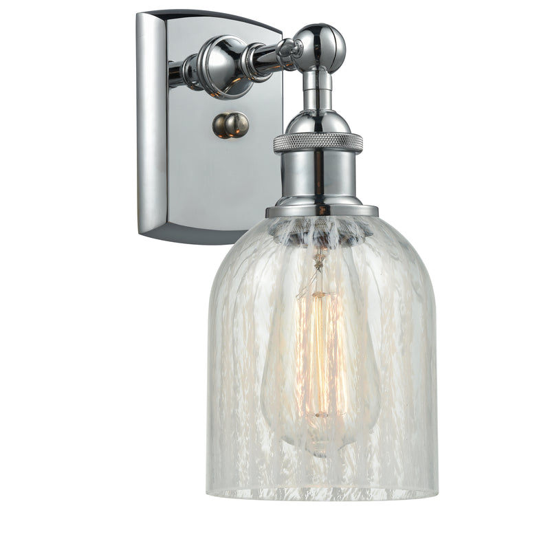 Caledonia Sconce shown in the Polished Chrome finish with a Mouchette shade