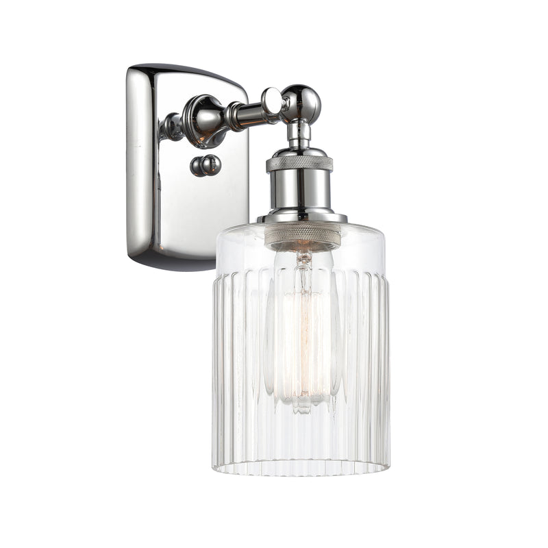 Hadley Sconce shown in the Polished Chrome finish with a Clear shade