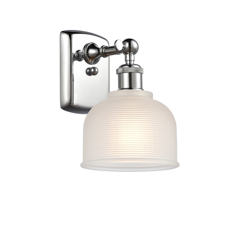 Dayton Sconce shown in the Polished Chrome finish with a White shade