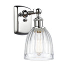 Brookfield Sconce shown in the Polished Chrome finish with a Clear shade