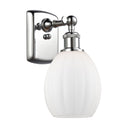 Eaton Sconce shown in the Polished Chrome finish with a Matte White shade