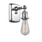 Bare Bulb Sconce shown in the Polished Chrome finish