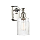 Hadley Sconce shown in the Polished Nickel finish with a Clear shade