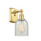 Caledonia Sconce shown in the Satin Gold finish with a Mouchette shade