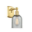 Caledonia Sconce shown in the Satin Gold finish with a Charcoal shade