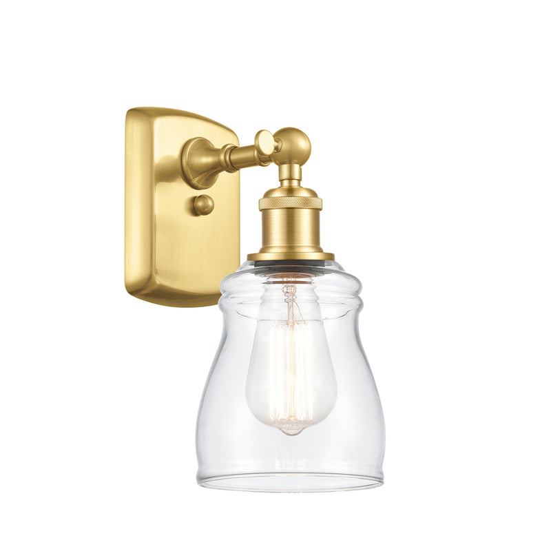 Ellery Sconce shown in the Satin Gold finish with a Clear shade