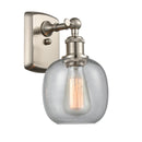 Belfast Sconce shown in the Brushed Satin Nickel finish with a Seedy shade