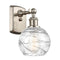 Deco Swirl Sconce shown in the Brushed Satin Nickel finish with a Clear shade