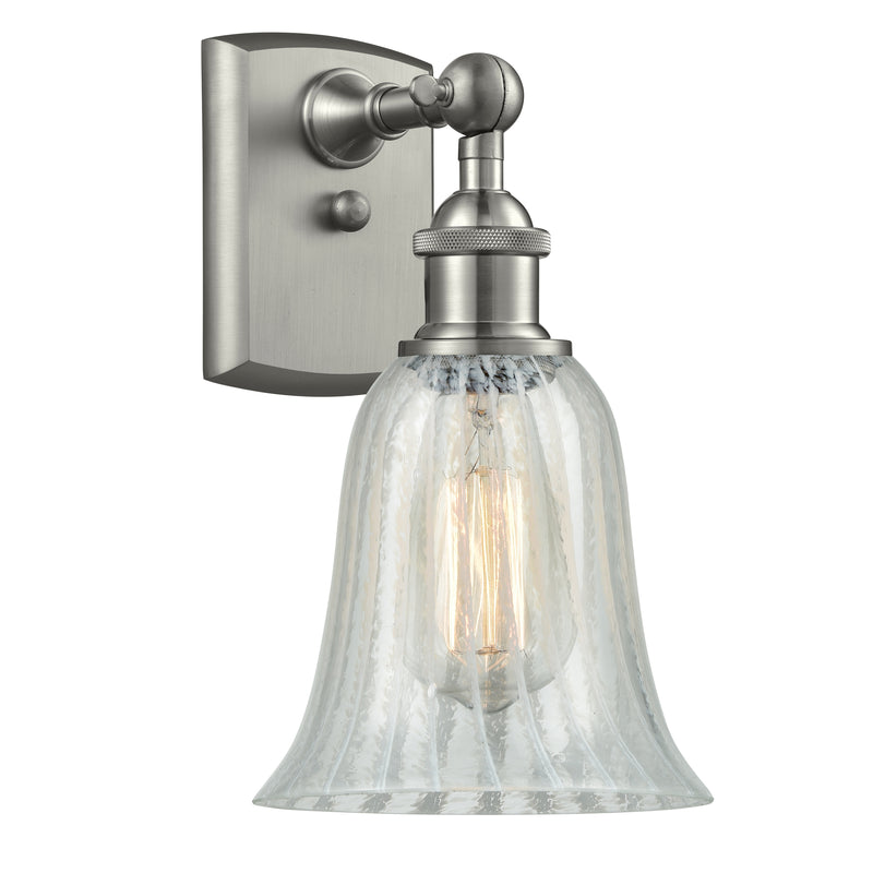 Hanover Sconce shown in the Brushed Satin Nickel finish with a Mouchette shade