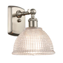 Arietta Sconce shown in the Brushed Satin Nickel finish with a Clear shade