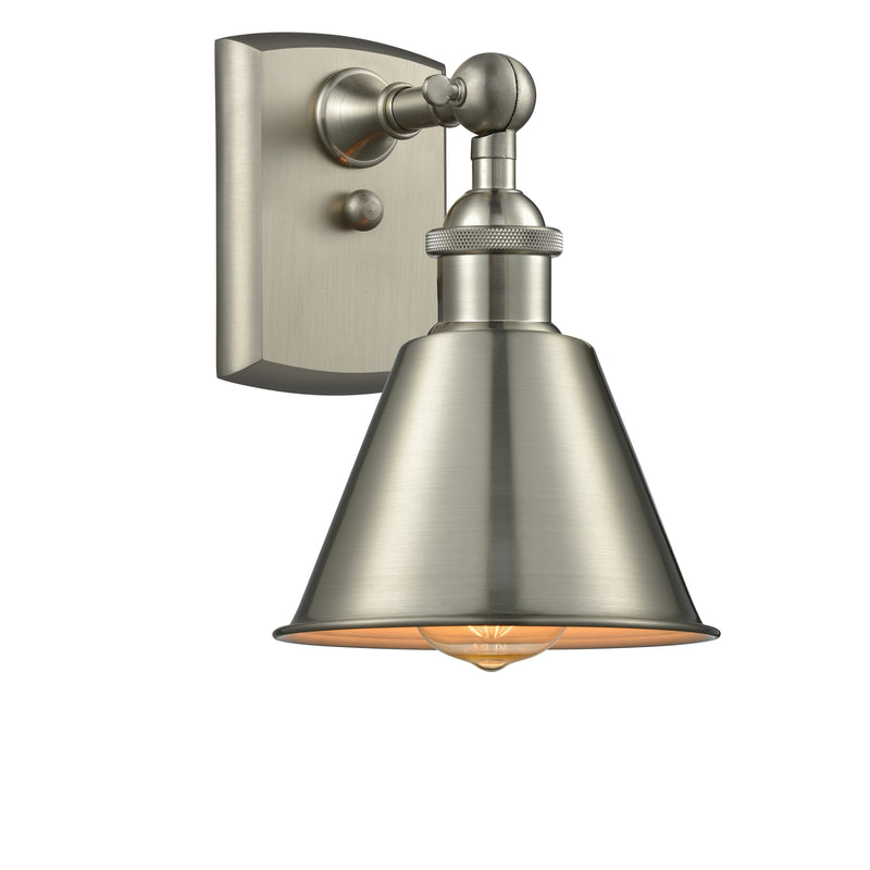 Smithfield Sconce shown in the Brushed Satin Nickel finish with a Brushed Satin Nickel shade