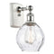 Waverly Sconce shown in the White and Polished Chrome finish with a Clear shade