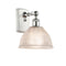 Arietta Sconce shown in the White and Polished Chrome finish with a Clear shade