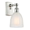 Brookfield Sconce shown in the White and Polished Chrome finish with a White shade