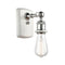 Bare Bulb Sconce shown in the White and Polished Chrome finish