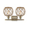 Innovations Lighting Farmhouse Rope 2 Light Bath Vanity Light Part Of The Ballston Collection 516-2W-AB-G122-8RB-LED