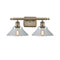 Orwell Bath Vanity Light shown in the Antique Brass finish with a Clear shade