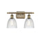 Castile Bath Vanity Light shown in the Antique Brass finish with a Clear shade