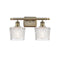 Niagra Bath Vanity Light shown in the Antique Brass finish with a Clear shade