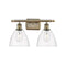 Ballston Dome Bath Vanity Light shown in the Antique Brass finish with a Clear shade