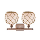 Innovations Lighting Farmhouse Rope 2 Light Bath Vanity Light Part Of The Ballston Collection 516-2W-AC-G121-8RB-LED