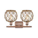 Innovations Lighting Farmhouse Rope 2 Light Bath Vanity Light Part Of The Ballston Collection 516-2W-AC-G122-8RB-LED