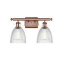 Castile Bath Vanity Light shown in the Antique Copper finish with a Clear shade