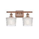 Niagra Bath Vanity Light shown in the Antique Copper finish with a Clear shade