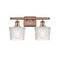 Niagra Bath Vanity Light shown in the Antique Copper finish with a Clear shade