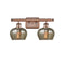 Fenton Bath Vanity Light shown in the Antique Copper finish with a Mercury shade