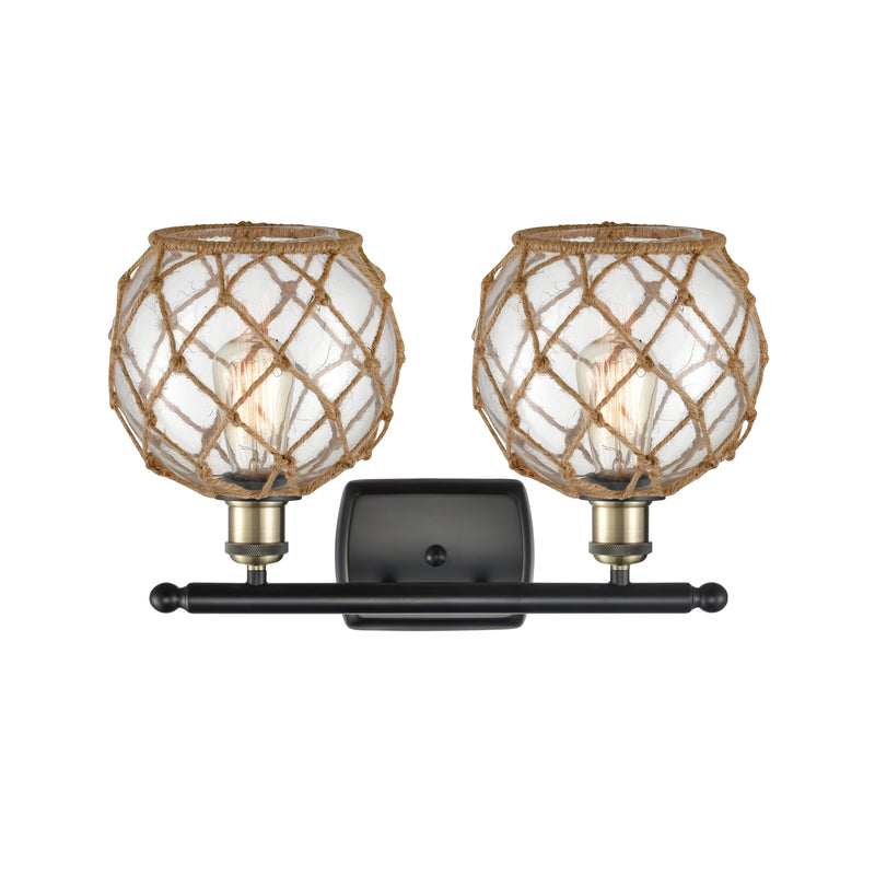 Innovations Lighting Farmhouse Rope 2 Light Bath Vanity Light Part Of The Ballston Collection 516-2W-BAB-G122-8RB-LED